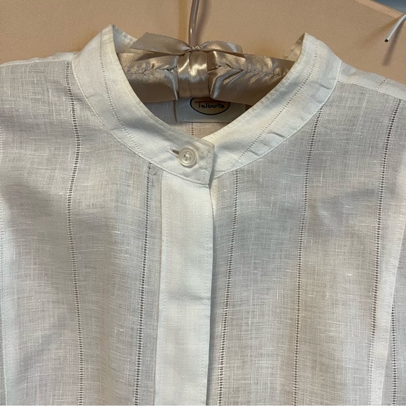Talbots White Irish Linen Blouse - Picture 3 of 7